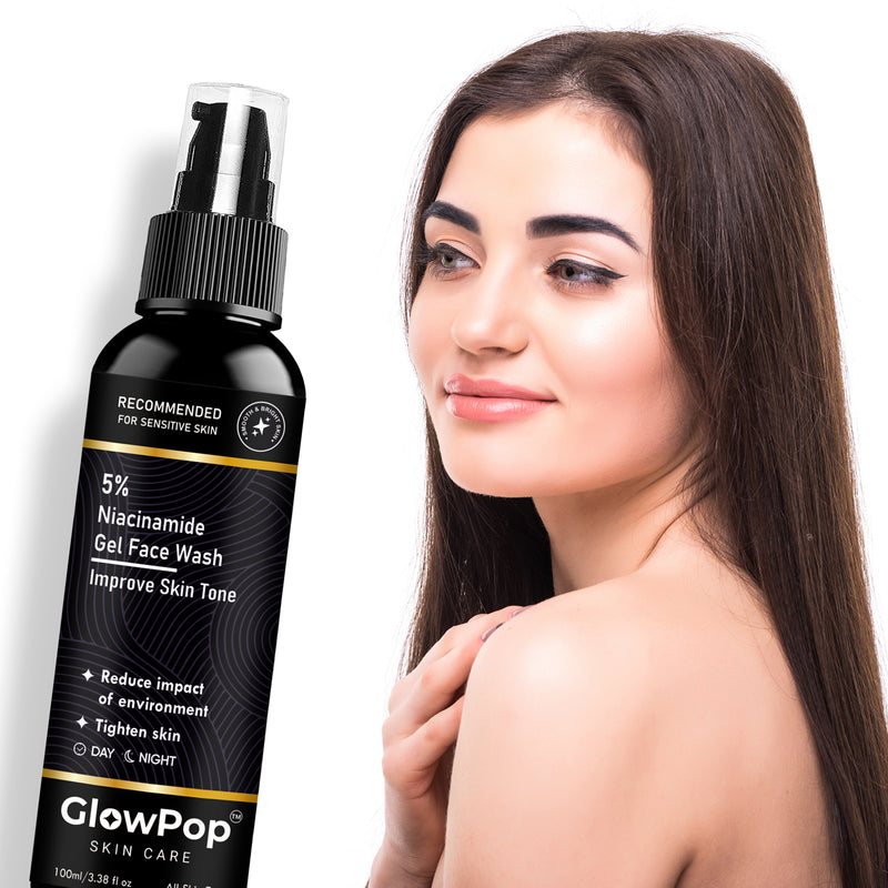 GlowPop 5% Niacinamide Tighten Skin for Smooth and Even Skin, Acne Marks & Glowing Skin For both Men & Women Face Wash  (100 ml)