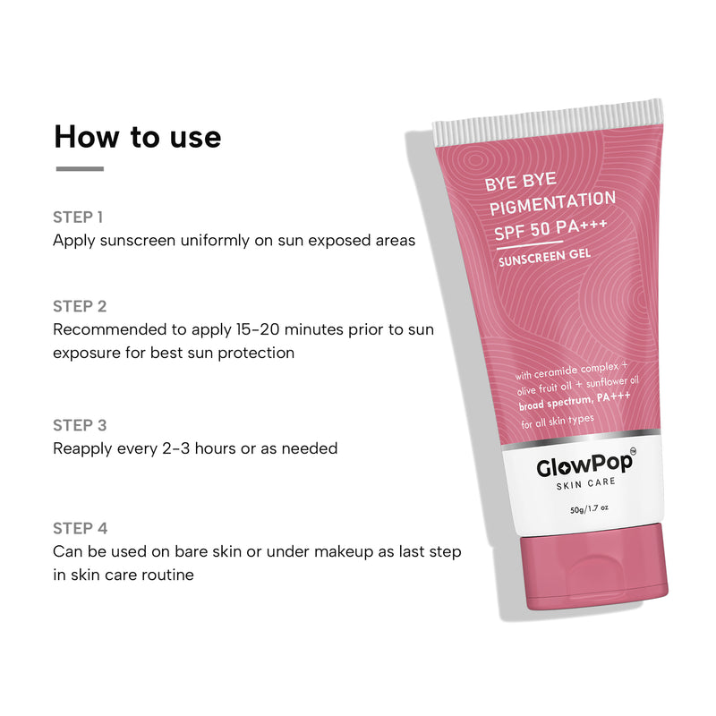 GlowPop Sunscreen - SPF SPF 50 PA++++ Lightweight with Niacinamide & Multi-Vitamins, No White Cast, Broad Spectrum  (50 g)