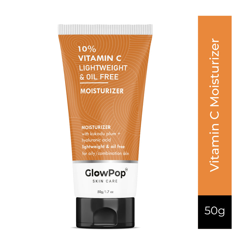 GlowPop 10% Vitamin C B5 Oil Free Face Moisturizer with Zinc, Copper & HA for Oily skin  (50 g)