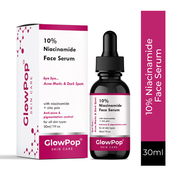 GlowPop 10% Niacinamide Serum for Glowing & Clear Skin with Hyaluronic Acid | Hydrating & Repairing Serum for Men & Women  (30 ml)