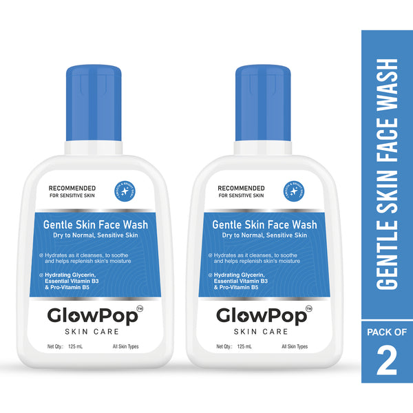 GlowPop Gentle Skin For Dry to Normal, Sensitive Skin | Hydrating with Niacinamide,Vitamin B5| Men & Women With Mild, Non Irritating Formula For All Skin Types Face Wash  (125 ml)